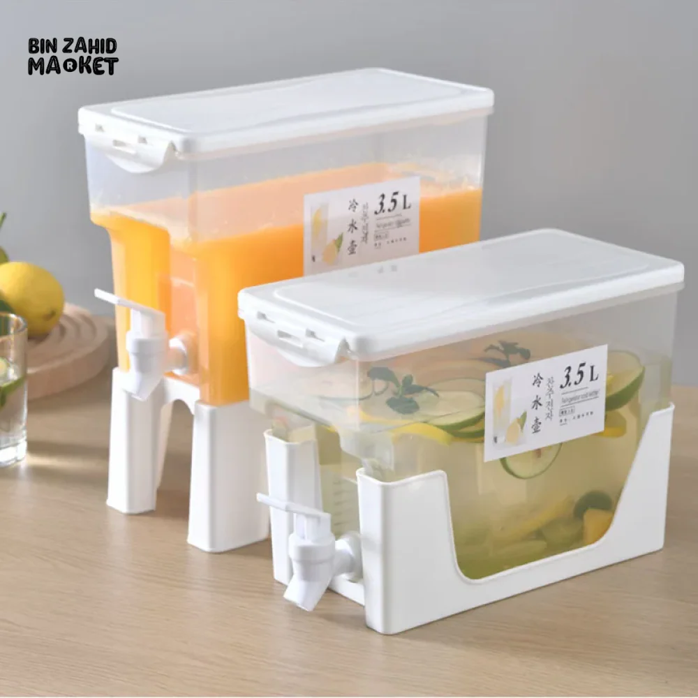 3.5L COLD KETTLE REFRIGERATOR WITH FAUCET HOUSEHOLD LEMONADE DRINKWARE WATER CONTAINER - Image 3