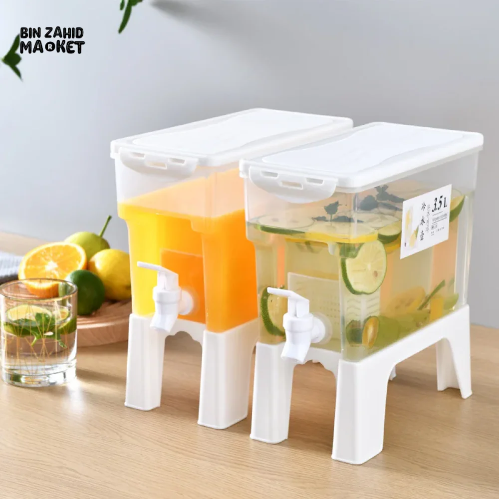 3.5L COLD KETTLE REFRIGERATOR WITH FAUCET HOUSEHOLD LEMONADE DRINKWARE WATER CONTAINER - Image 5