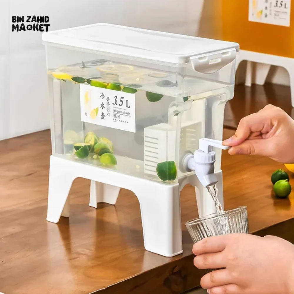 3.5L COLD KETTLE REFRIGERATOR WITH FAUCET HOUSEHOLD LEMONADE DRINKWARE WATER CONTAINER - Image 6