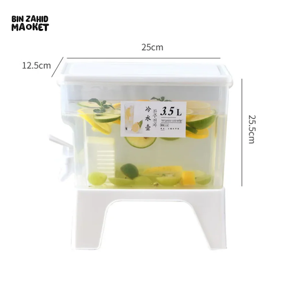 3.5L COLD KETTLE REFRIGERATOR WITH FAUCET HOUSEHOLD LEMONADE DRINKWARE WATER CONTAINER - Image 8