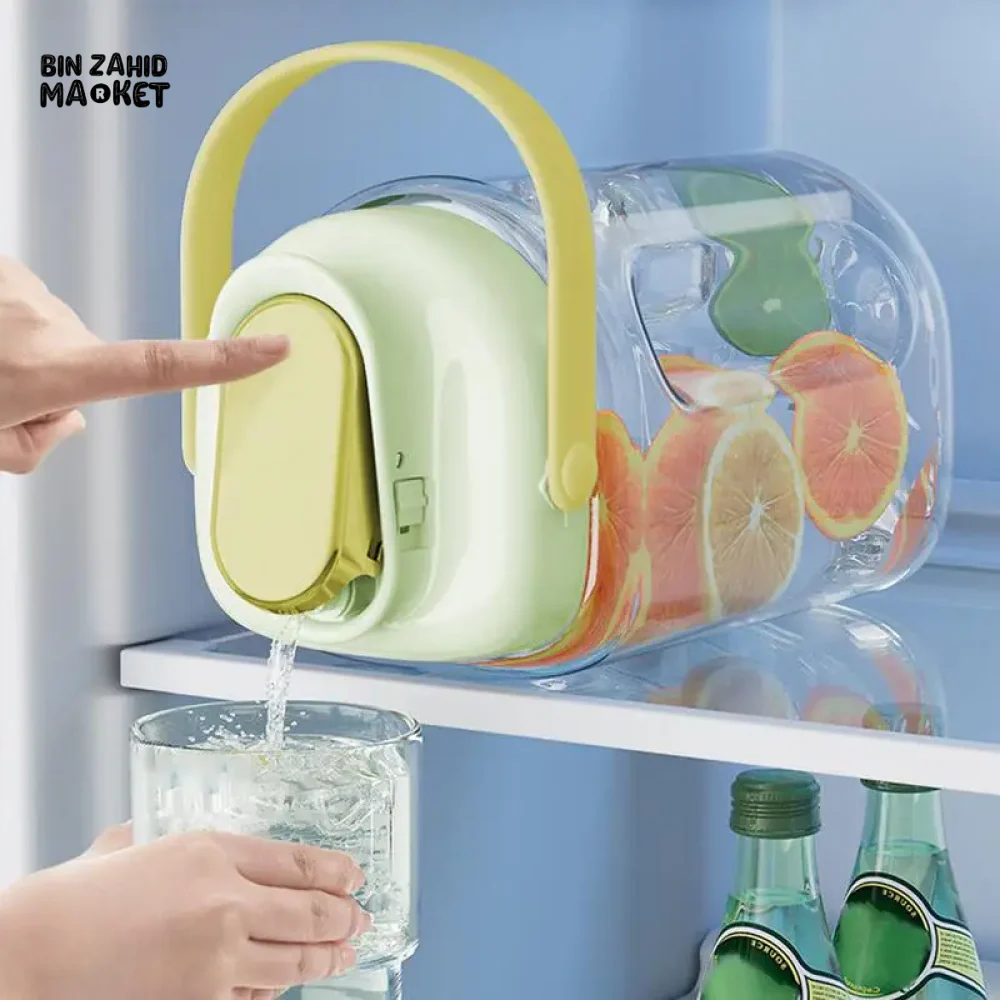 COLD WATER BOTTLE WITH TAP LEMONADE CONTAINER WATER DISPENSER 2000ml - Image 3