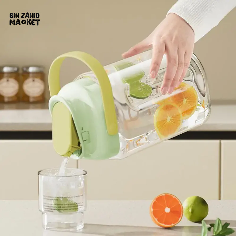 COLD WATER BOTTLE WITH TAP LEMONADE CONTAINER WATER DISPENSER 2000ml - Image 4