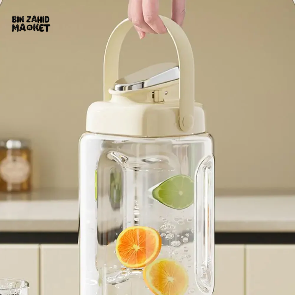 COLD WATER BOTTLE WITH TAP LEMONADE CONTAINER WATER DISPENSER 2000ml - Image 5