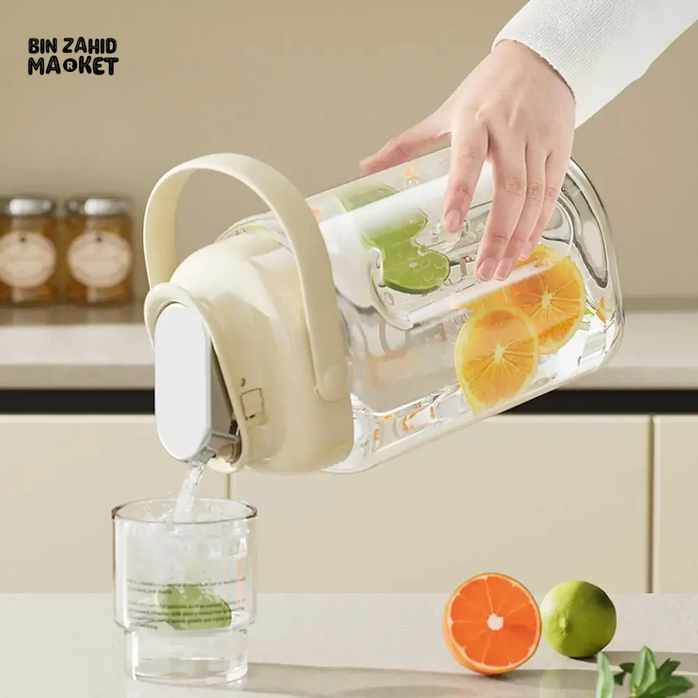 COLD WATER BOTTLE WITH TAP LEMONADE CONTAINER WATER DISPENSER 2000ml - Image 8