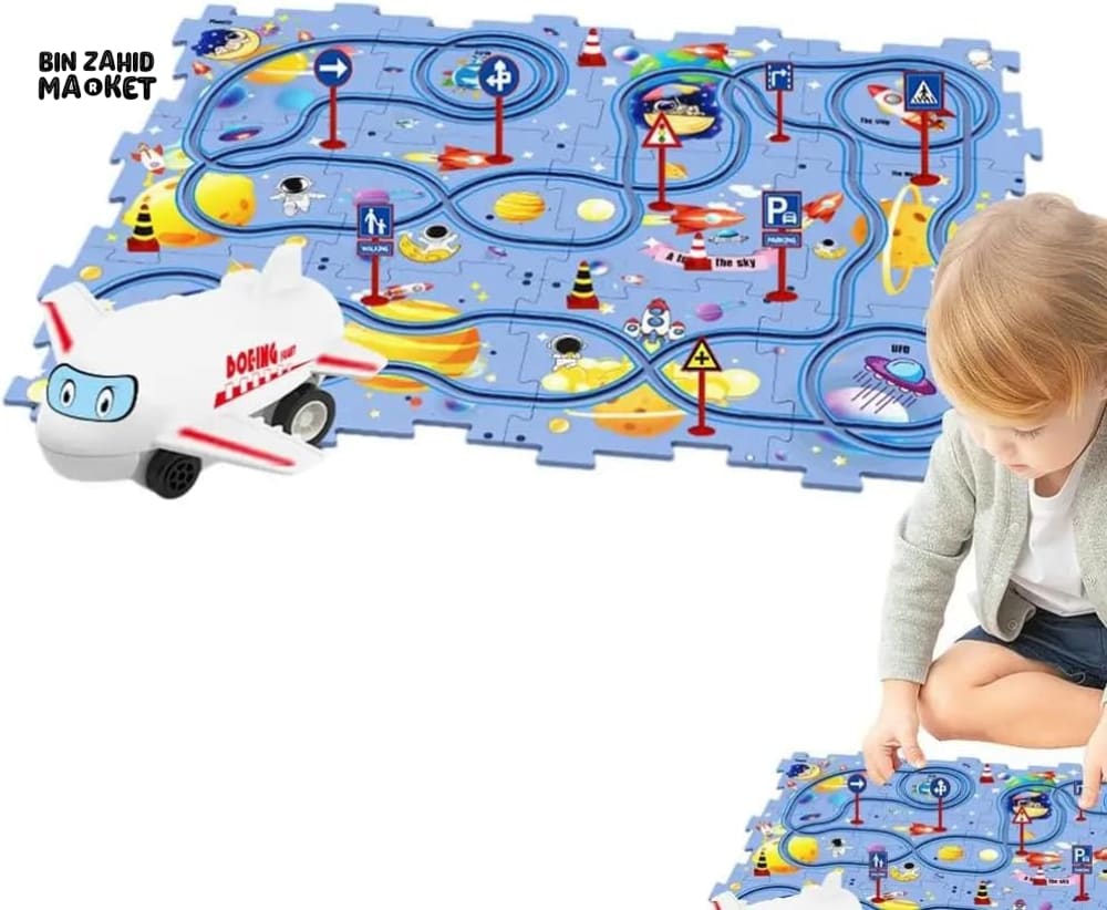KIDS PUZZLE ELECTRIC TRACK TOY SET 13 PIECES JIGSAW - Image 4