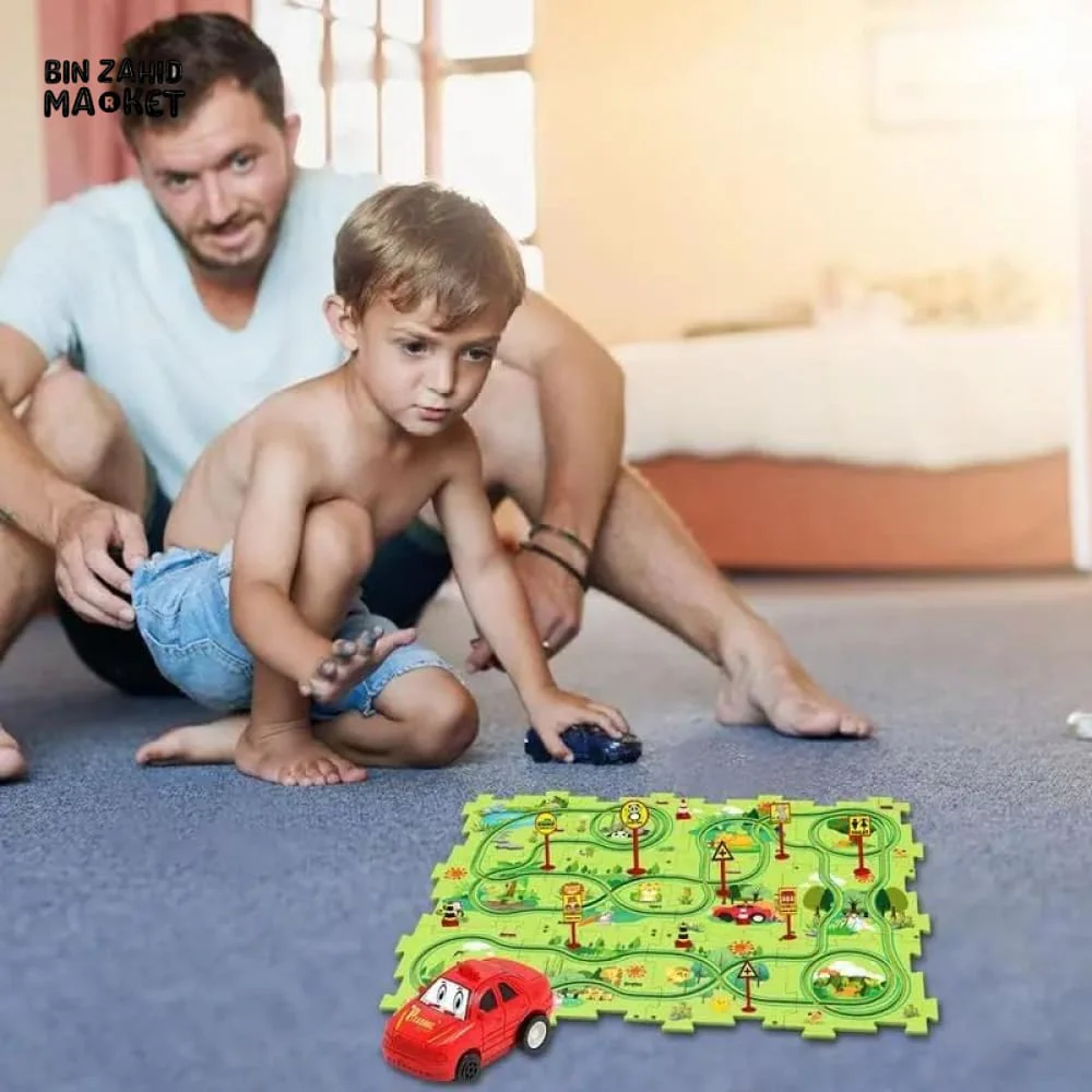 KIDS PUZZLE ELECTRIC TRACK TOY SET 13 PIECES JIGSAW - Image 5