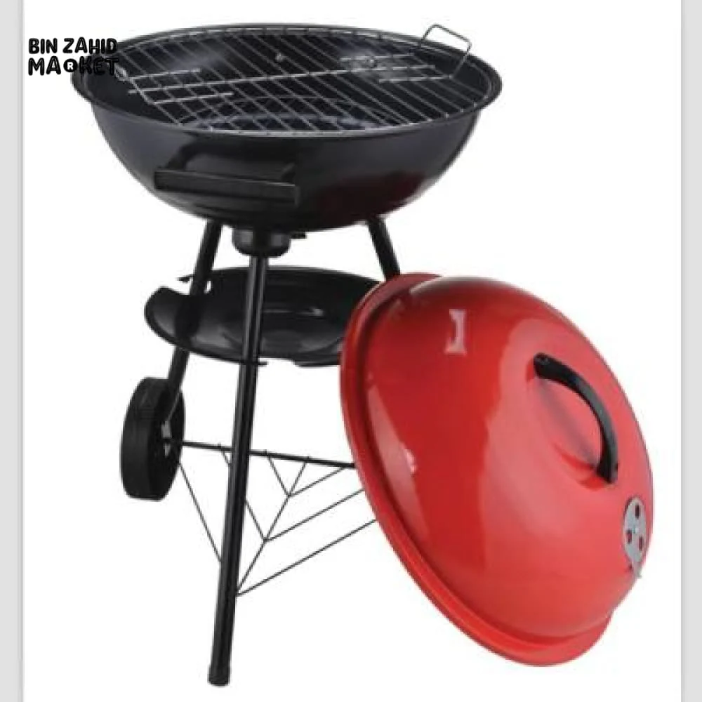 PORTABLE ROUND BARBEQUE GRILL WITH TYRES - Image 3