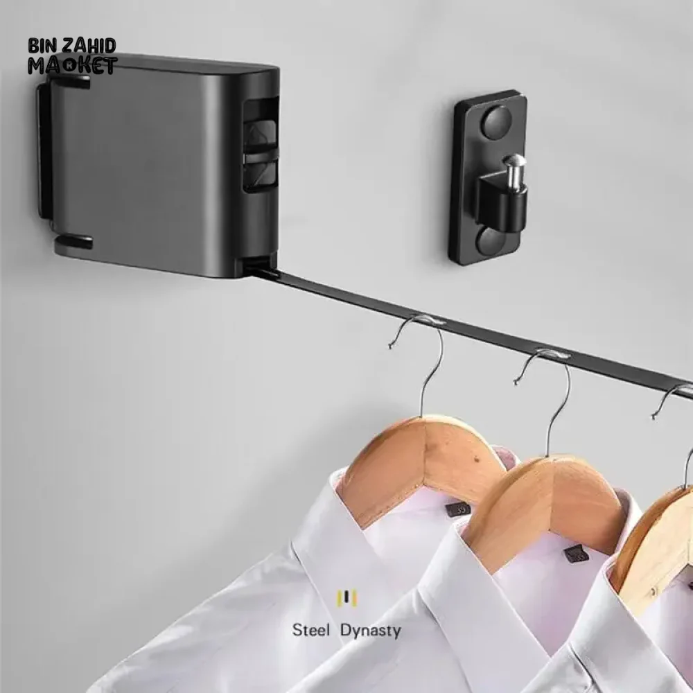 RETRACTABLE CLOTHESLINE INDOOR OUTDOOR DRYING RACK ROPE TENSIONER - Image 5