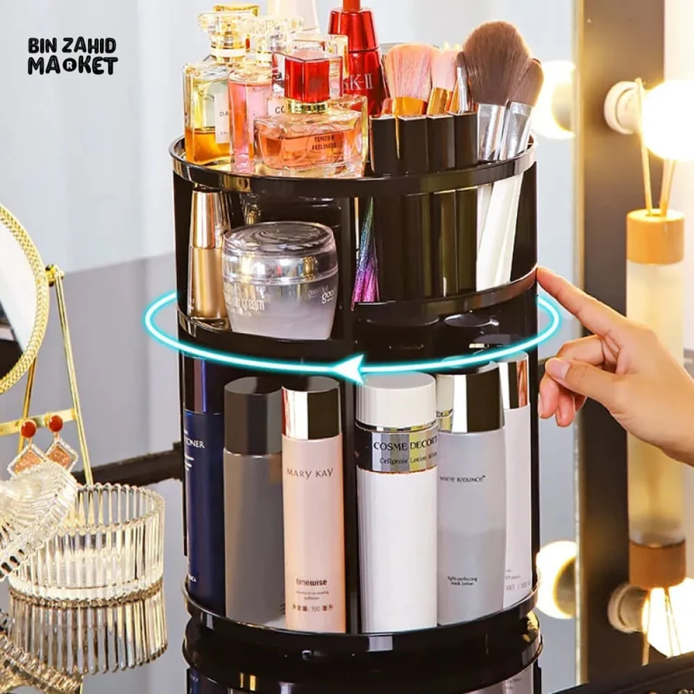 ROTATING COSMETIC ORGANIZER - BLACK - Image 4