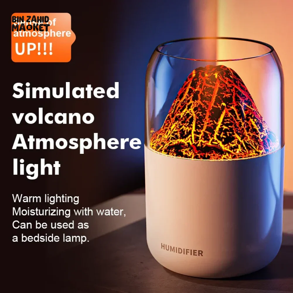 SIMULATED VOLCANO HUMIDIFIER – USB MINI DESKTOP AIR PURIFIER & AROMATHERAPY SPRAY - Image 3