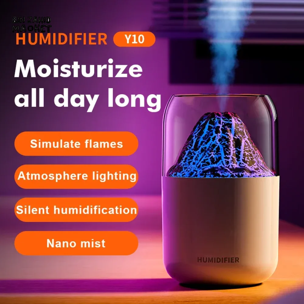 SIMULATED VOLCANO HUMIDIFIER – USB MINI DESKTOP AIR PURIFIER & AROMATHERAPY SPRAY - Image 4