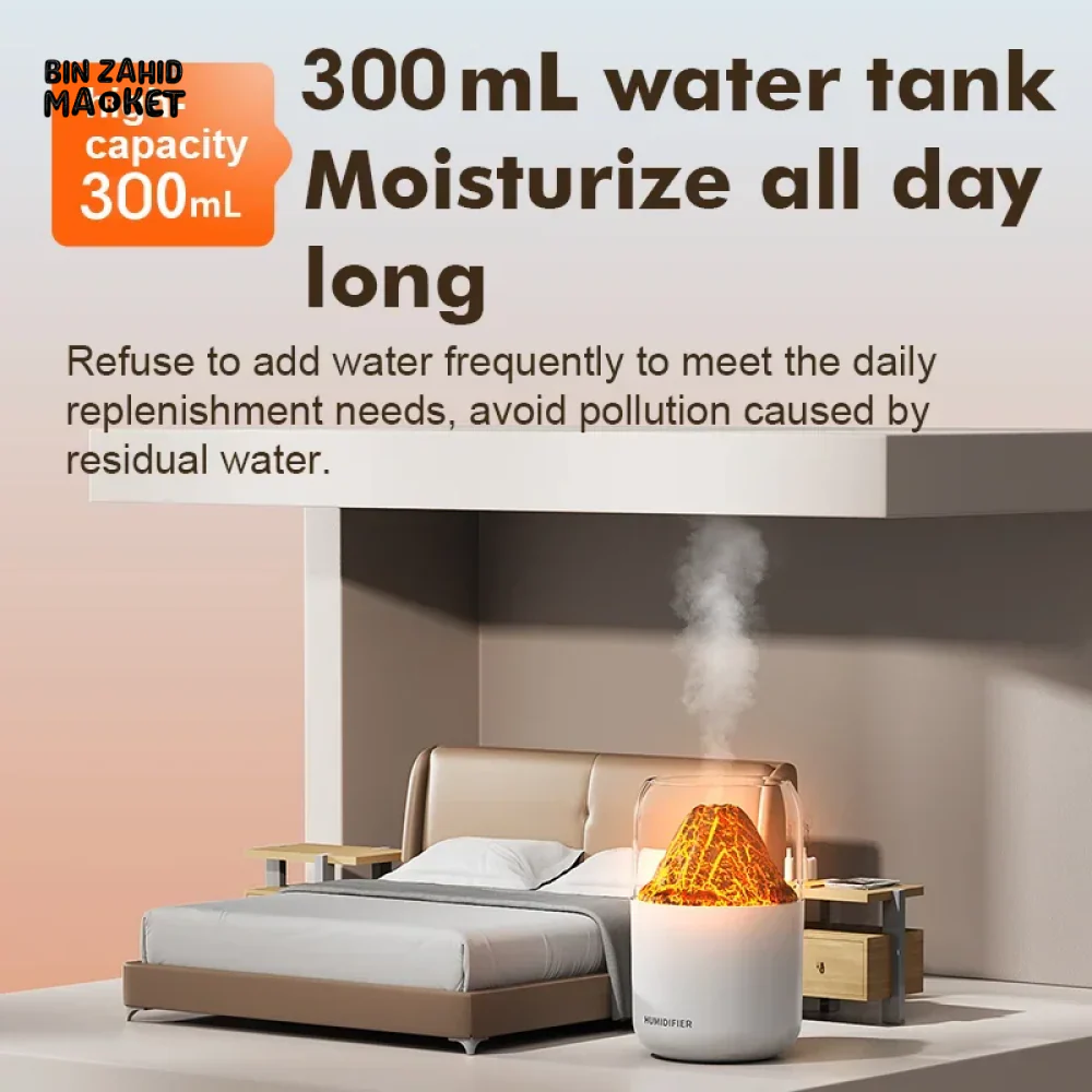 SIMULATED VOLCANO HUMIDIFIER – USB MINI DESKTOP AIR PURIFIER & AROMATHERAPY SPRAY - Image 5