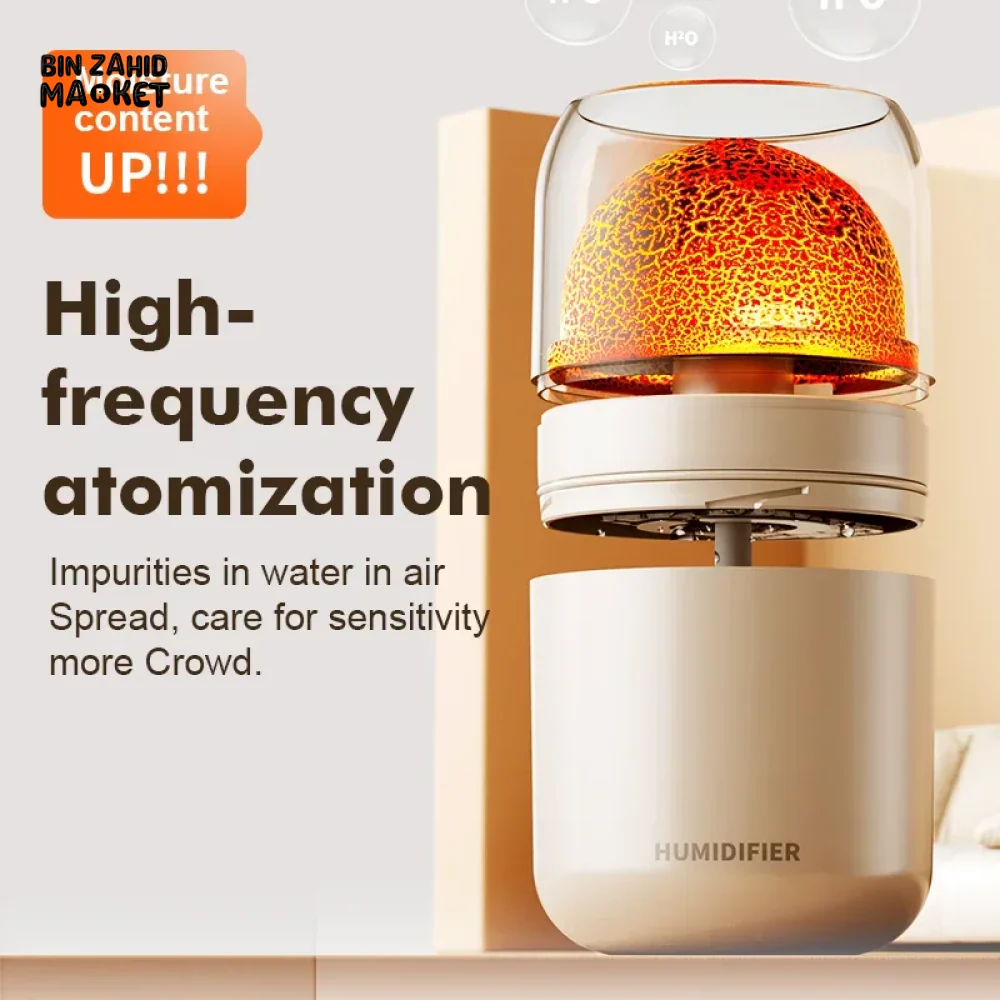 SIMULATED VOLCANO HUMIDIFIER – USB MINI DESKTOP AIR PURIFIER & AROMATHERAPY SPRAY - Image 6