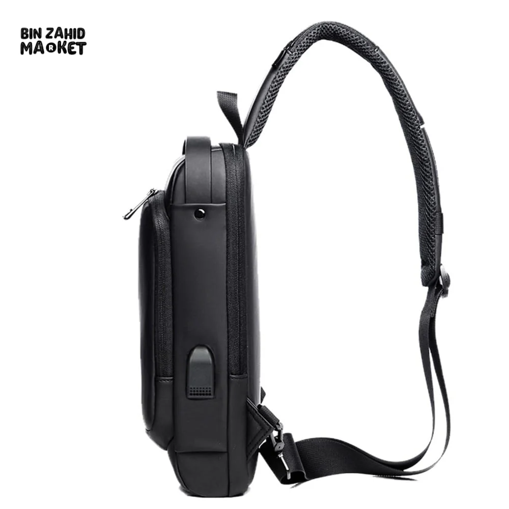 SPORT SLING BAG WITH USB CHARGING, PASSWORD LOCK, LARGE CAPACITY, WATER RESISTANT, ANTI-THEFT CROSSBODY BAG - Image 6