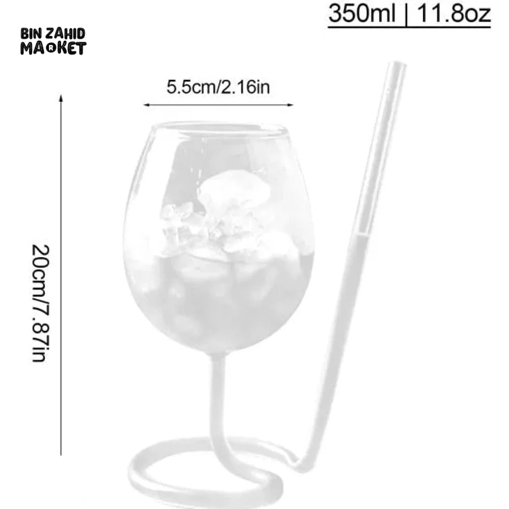TAIL STRAW GLASS - WINE SHAPE - Image 3