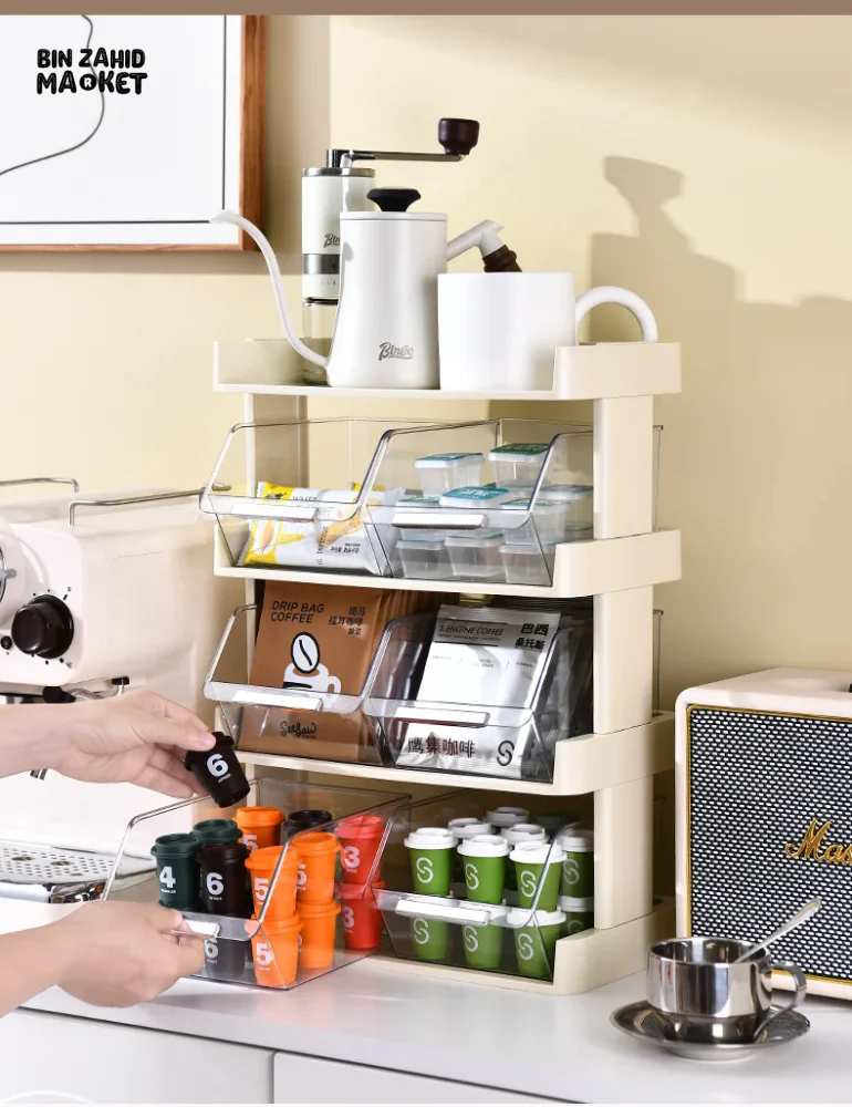 TEA BAG BOX TEA CAPSULE HOLDER COFFEE GRINDER MUG CUP STAND TEAPOT RACK - Image 12