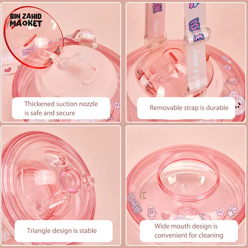 UFO SHAPE CUTE WATER BOTTLE 550ML KIDS SIPPY CUP - Image 11