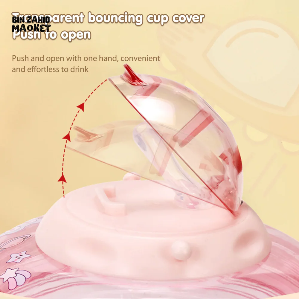 UFO SHAPE CUTE WATER BOTTLE 550ML KIDS SIPPY CUP - Image 5