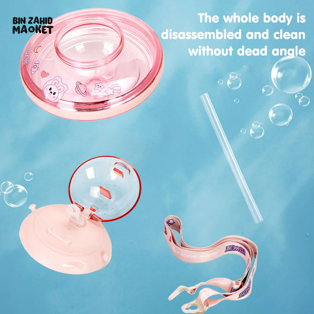 UFO SHAPE CUTE WATER BOTTLE 550ML KIDS SIPPY CUP - Image 6