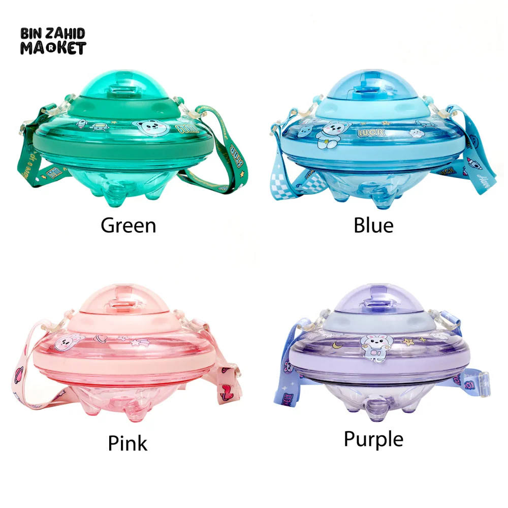 UFO SHAPE CUTE WATER BOTTLE 550ML KIDS SIPPY CUP - Image 9