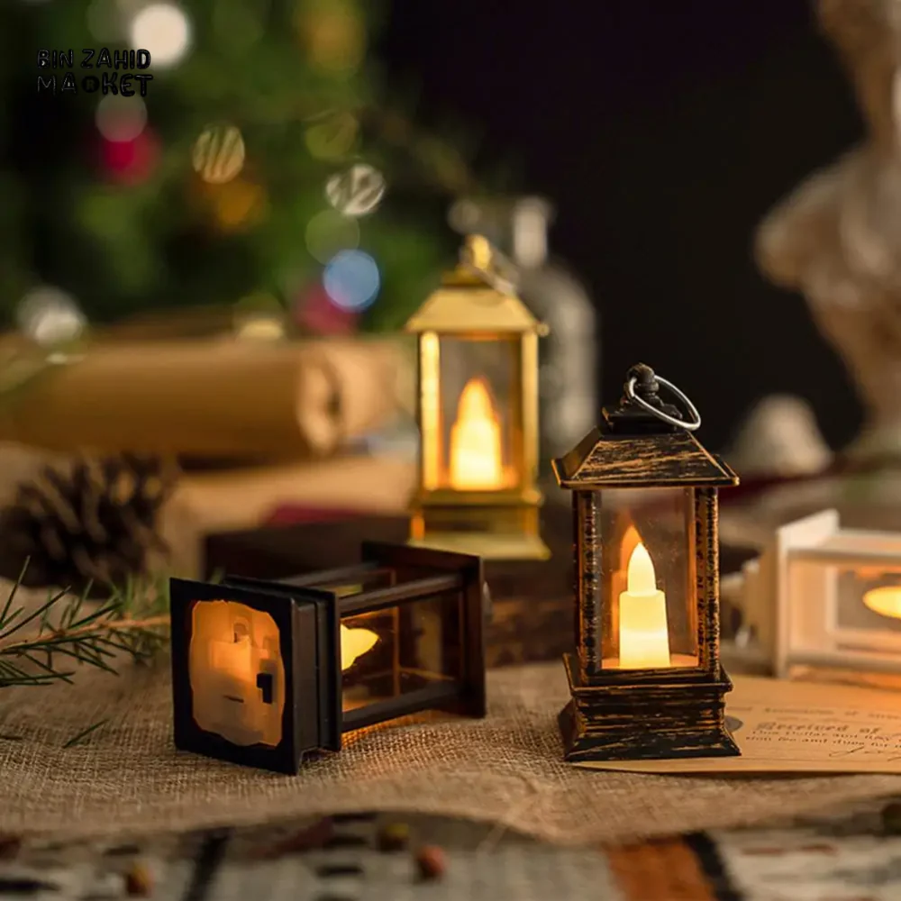 VINTAGE MINI HANGING LED LANTERN FLAMELESS CANDLE CELL OPERATED - Image 6