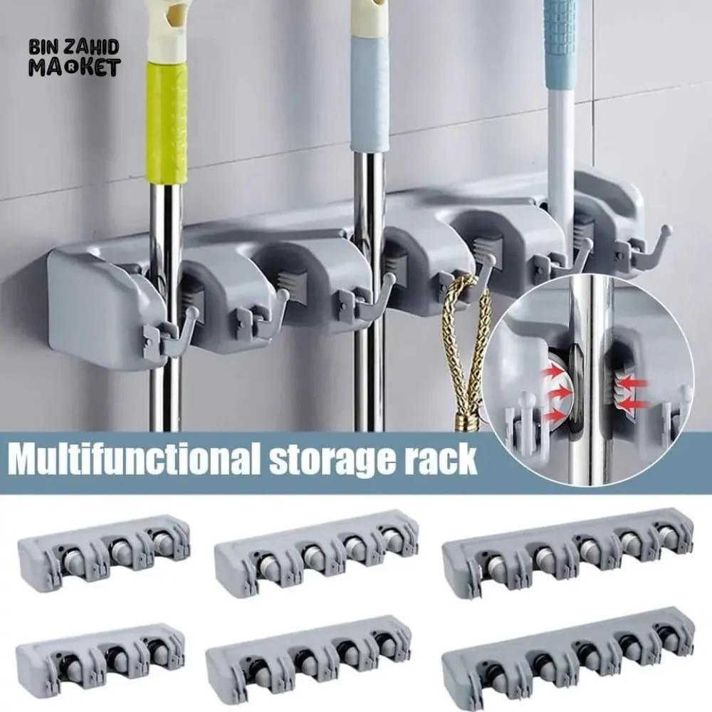 WALL MOUNTED MOP & BROOM HOLDER - Image 6