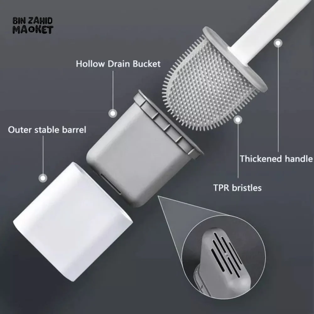 WALL MOUNTED SILICONE TOILET CLEANING BRUSH - Image 5