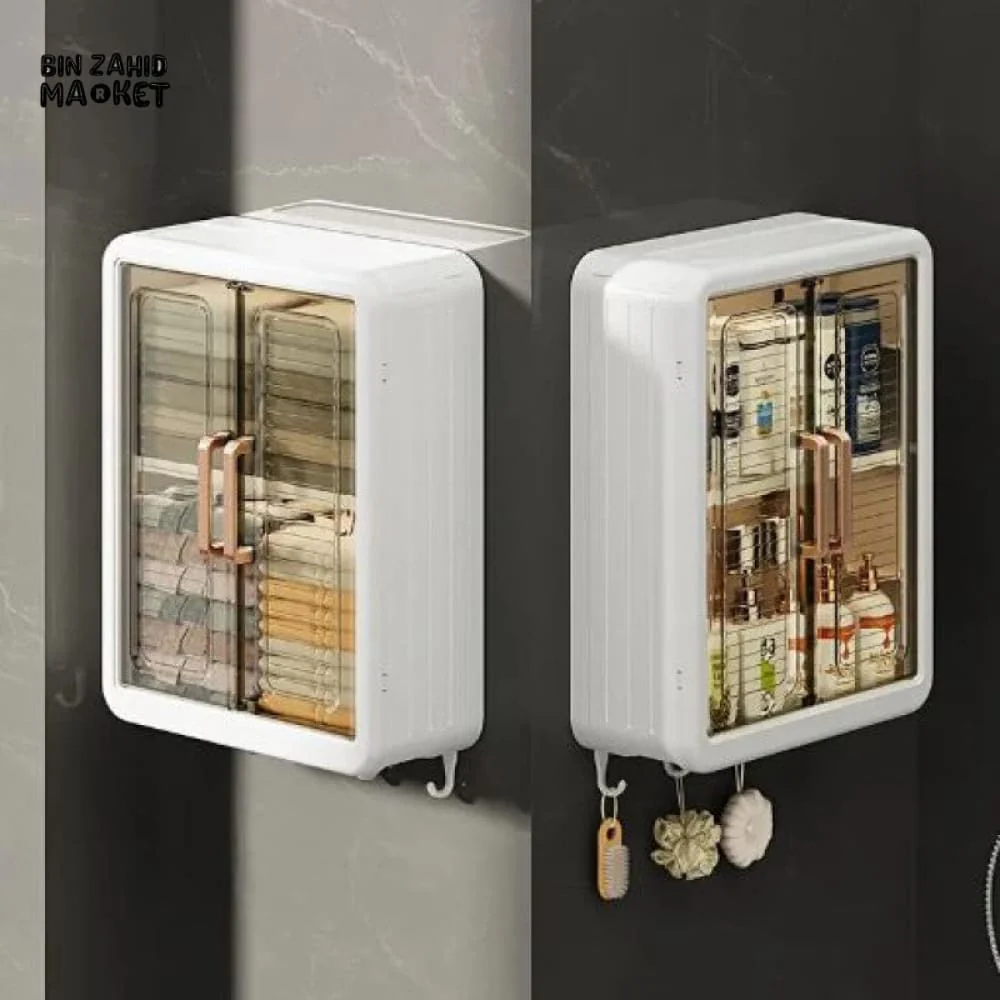 WALL MOUNTED STORAGE RACK WITH 2X DOORS - Image 4