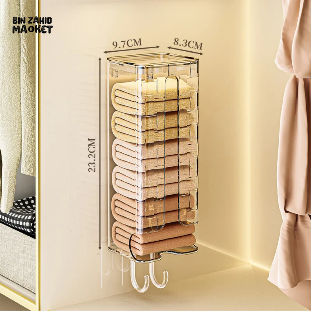 WALL MOUNTED UNDERWEAR & SOCK ORGANIZER STORAGE BOX KITCHEN GARBAGE BAG HOLDER - Image 5