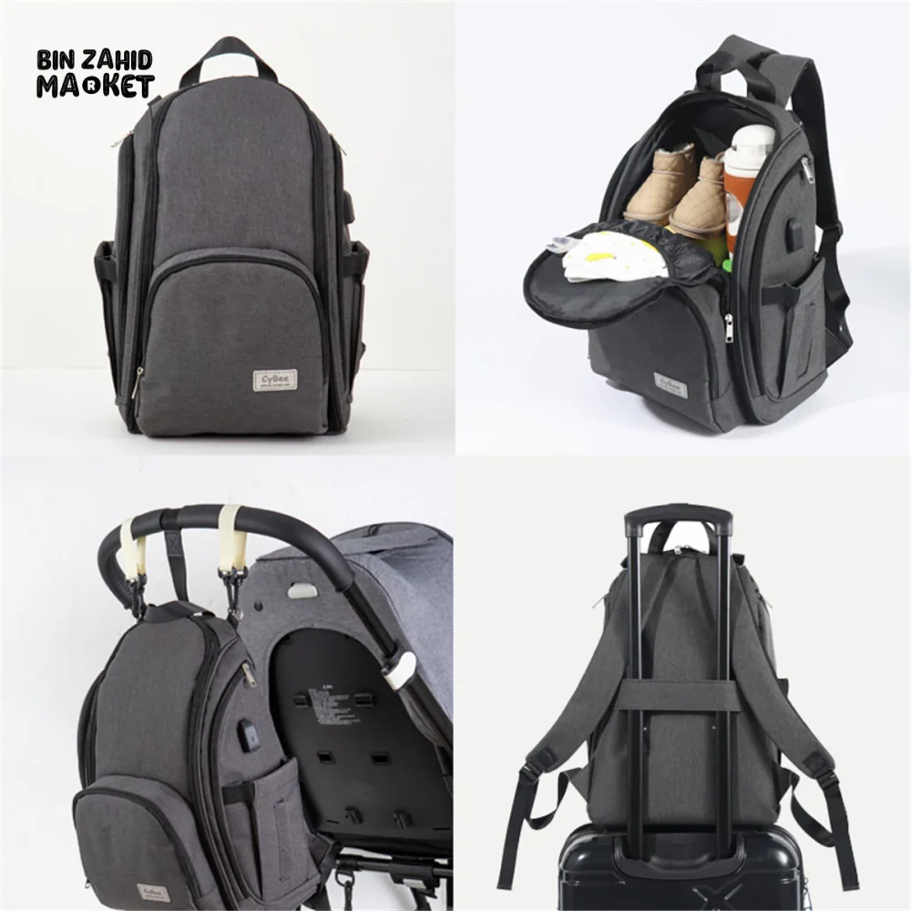 WATERPROOF MOMMY BAG HIGH-END MULTI-FUNCTIONAL BACKPACK - Image 13