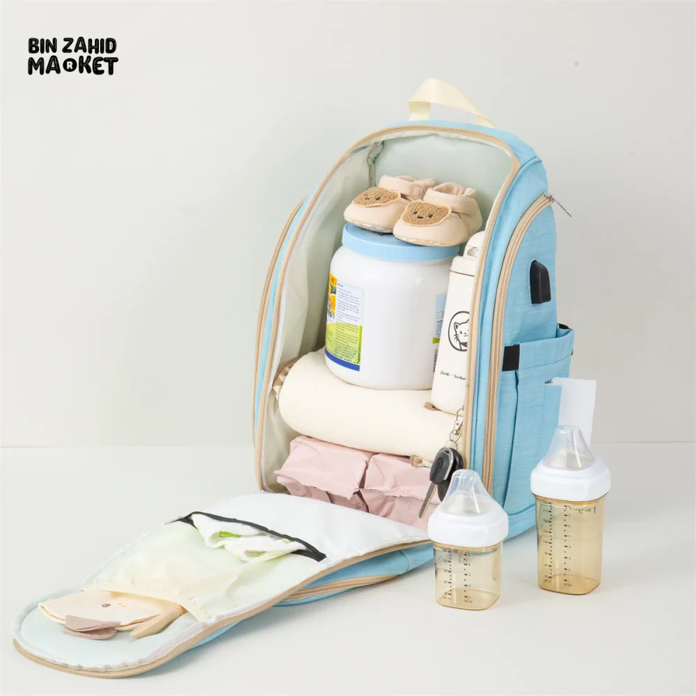 WATERPROOF MOMMY BAG HIGH-END MULTI-FUNCTIONAL BACKPACK - Image 14