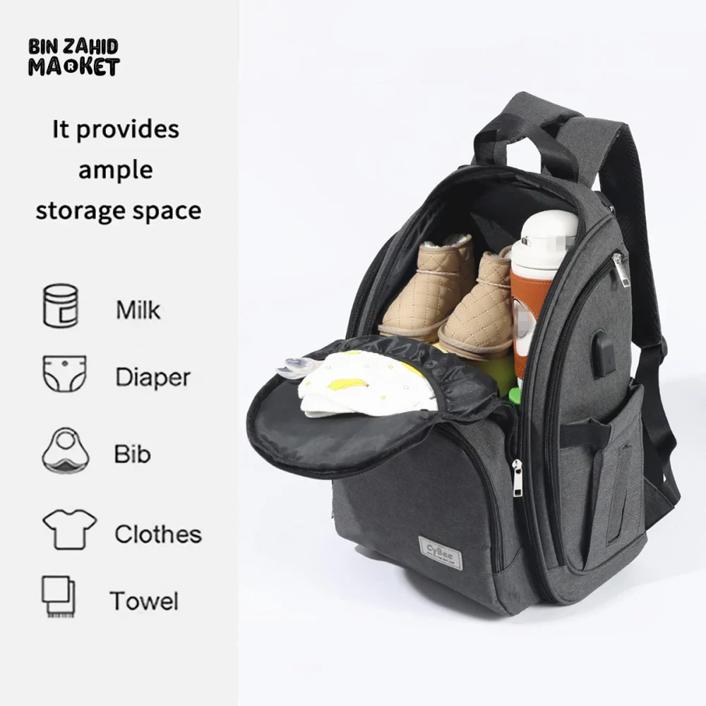 WATERPROOF MOMMY BAG HIGH-END MULTI-FUNCTIONAL BACKPACK - Image 6