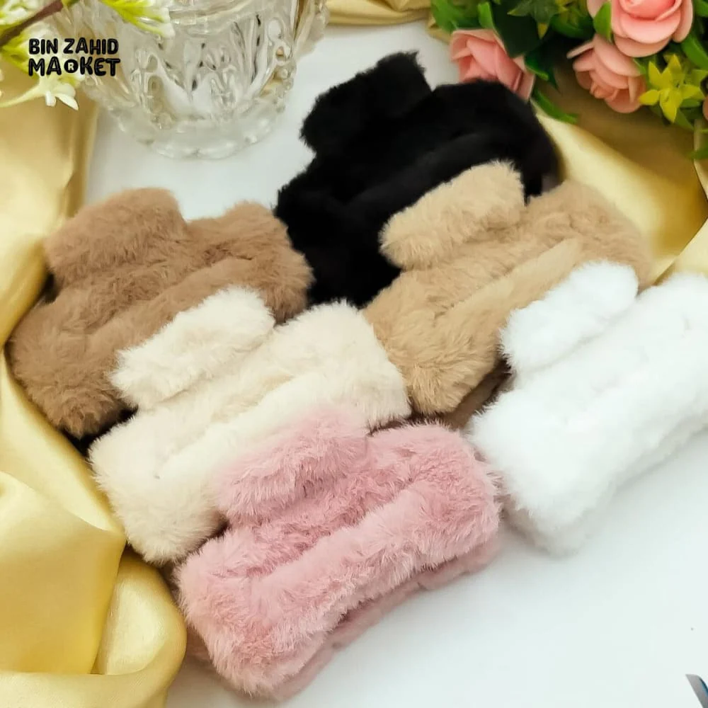 WOMEN FUZZY PLUSHY HAIR CLIP - Image 8