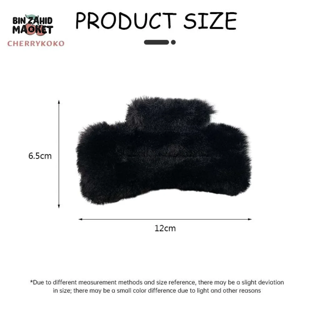 WOMEN FUZZY PLUSHY HAIR CLIP - Image 9